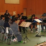 本校吹奏楽部との共同演奏 本校吹奏楽部との共同演奏